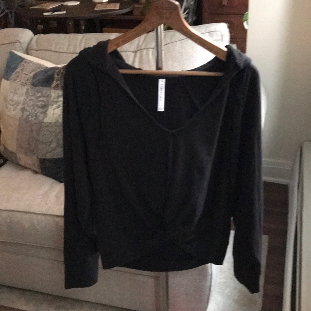 Fabletics Black Twist Front Pullover Sweatshirt - image 3